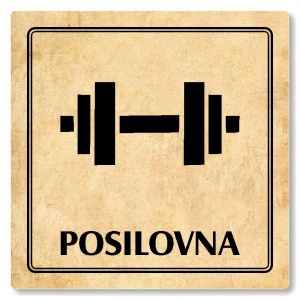 Posilovna, 80x80mm, pergamen, Utah